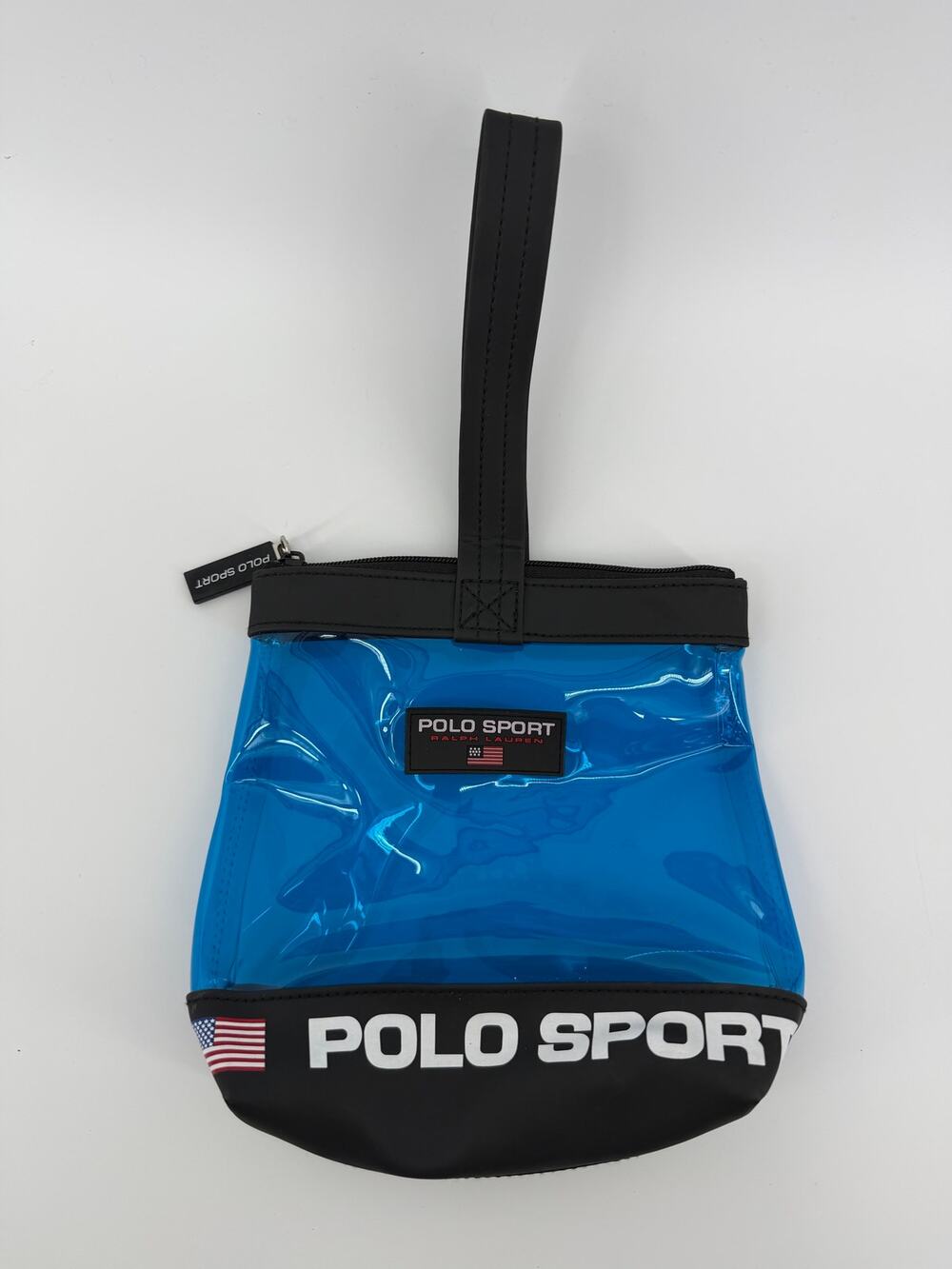 Y2K Clear vinyl wristlet bag, Polo Sport by Ralph Lauren, stadium bag